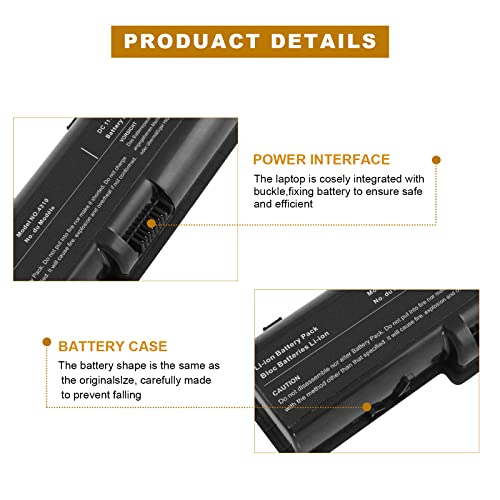 Image of AS07A31 Battery for Acer Aspire 5732Z 4730Z 4732 5735Z 5734Z 4720Z 5740 5738 5735 5542 5532 5536 5517 5516 5332 5334 5738 4520, fits P /N AS07A32 AS07A41 AS07A42 AS07A51 AS07A52 AS07A71 AS07A72 AS07A75