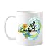 Winter sport atletici sincronizzato Skiing sport freestyle acquerello schizzo illustrazione Classic tazza in ceramica bianca tazza latte caffè con manici 350 ml