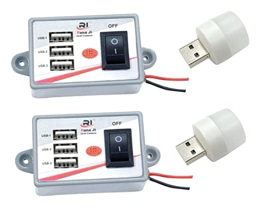 S P (2 Pcs) 12V-24V Auto Motorcycle 3 Usb Socket Charger Power Adapter Mobile Phone Charger For Bike, Car, Truck, Minibus 12V Dc Mobile Charger With Usb Bulb, White (B0BMKPC5D6) Amazon Price History, Amazon Price Tracker