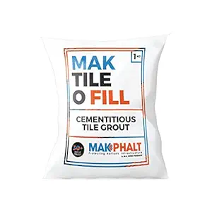 MAKPHALT ( MK Petro Mak Tile-O-Fill White Tile Grout Cement Based | Polymerised Tile Joint Filler - 1 Kg