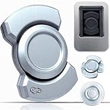 3-in-1 Alloy Fidget Toys Adults - Fidget Spinner,Clicker,Slider Modes,Ultra-Silent,High-Speed Rotation,3-Minute Spin Time,Compact Stress Relief Toy for Adult(Silver)