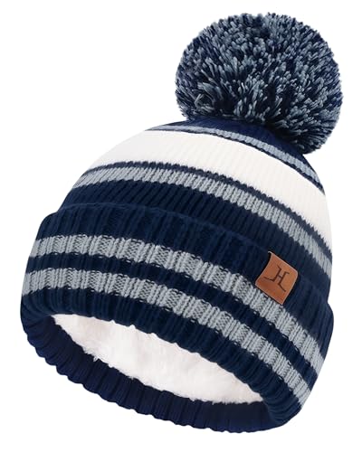 FZ FANTASTIC ZONE Kids Toddler Winter Hat Beanie with Warm Fleece Ski Baby Hats for 2-7 Years Skull Cap Baby Boys Girls Gifts