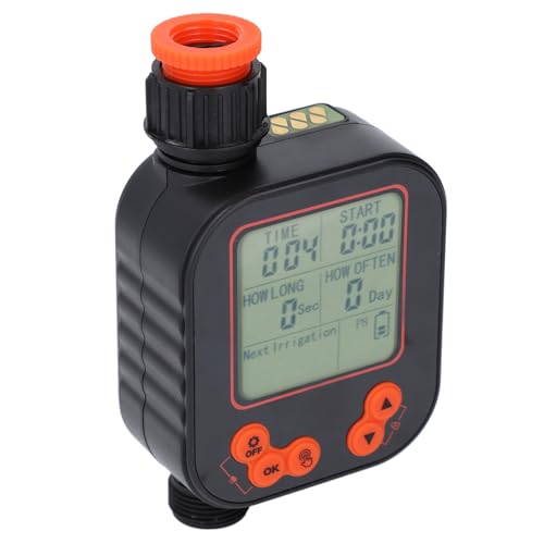 UPHIGHER Temporizador automático de aspersor programable, temporizador digital de riego de agua, temporizador de manguera de remojo al aire libre, pantalla LCD con sensor de lluvia para grifo
