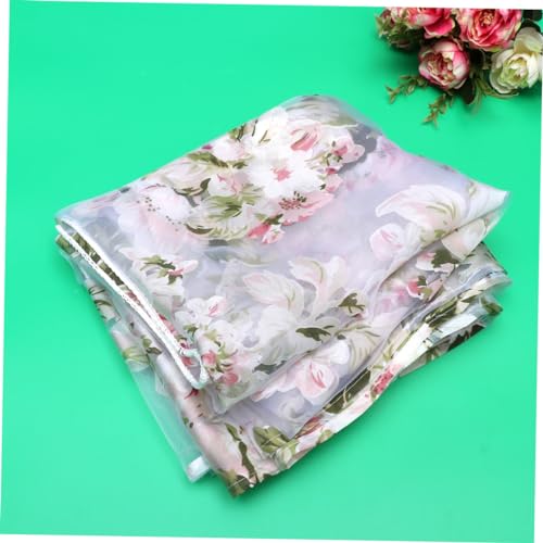 Cortinas de flores de orquídea Cabilock para salones con gasa rosa 6