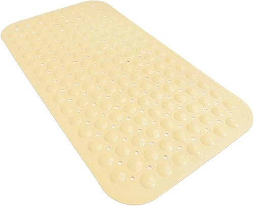 Miniatura 27 de Almohadilla de ducha antideslizante para bañera, 21 x 21 pulgadas, suave, de gran tamaño, lavable a máquina, con orificios de drenaje, ventosa para