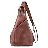 'Lyanna' Sling Bag Damen Leder Crossbody Rucksack 2-in-1 Handtasche. Innovativ. Vintage. Echtes Leder.