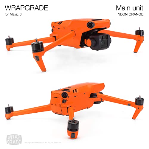 Image of WRAPGRADE Skin Compatible with DJI Mavic 3 Pro (NEON Orange)