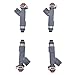JESBEN 4pcs Set Petrol Nozzle Fuel Injectors Assembly 12 Holes Nozzles Replacement for Malibu 2.4L 2010-2012 HHR 2.2L 2.4L 2009-2011 for Pontiac G6 2.4L 2010 FJ1064 12613163