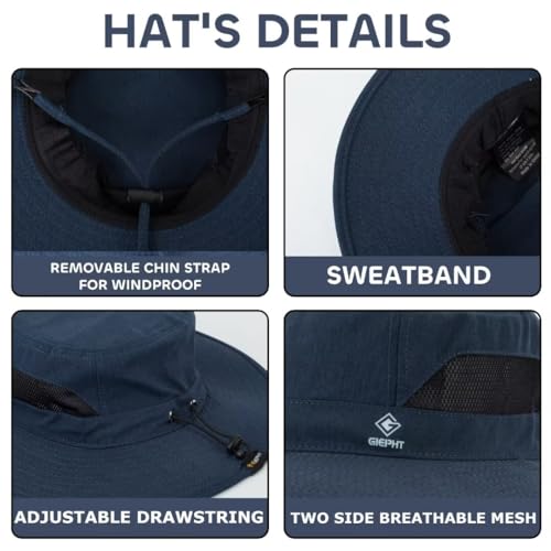 Image of Fishing Hat for Mens Sun Hat Wide Brim Bucket Hat SPF UV Protection XL XXL Large Size Big Head Hiking Beach Safari