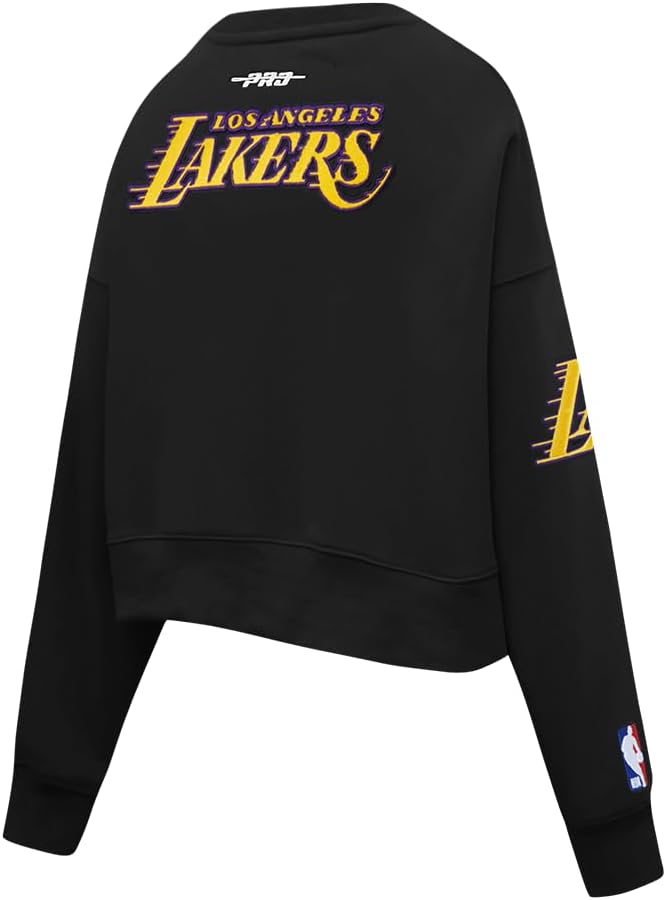 Pro Standard Womens NBA Los Angeles Lakers Luka Doncic #77 Classic Player Crewneck Sweatshirt Black S - Image 4