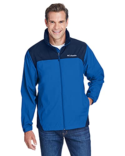 Columbia Men's Glennaker Lake Front-Zip Jacket, Blue Jay/Columbia Navy, 2X