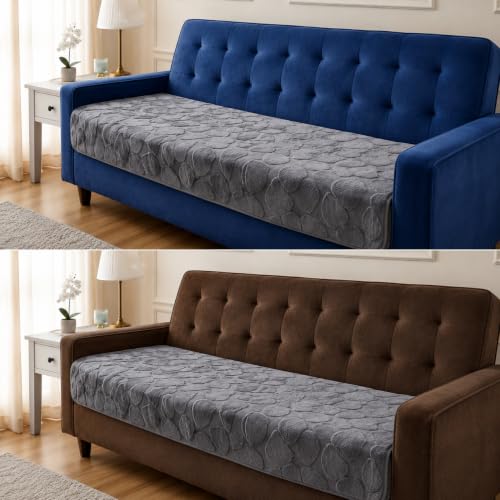 Image of Amazon Basics - Rabbit Fur Make Your Own Sofa Cover |70 x 180 cm| Microfiber Sofa Slipcover | 350 GSM (Grey, 3 Seater)