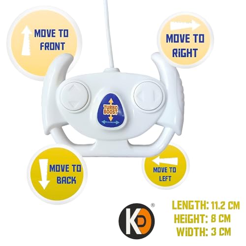 Image of K D Remote Control Car Toy with Lightning, Music Effects, Universal Wheel (Red)