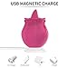 2023 New Rosed Shape Pleasure Adult Toy Clitoralis Stimulator for Women Hoodies Waterproof Sucker Wedding Gifts Tool Red luwm08