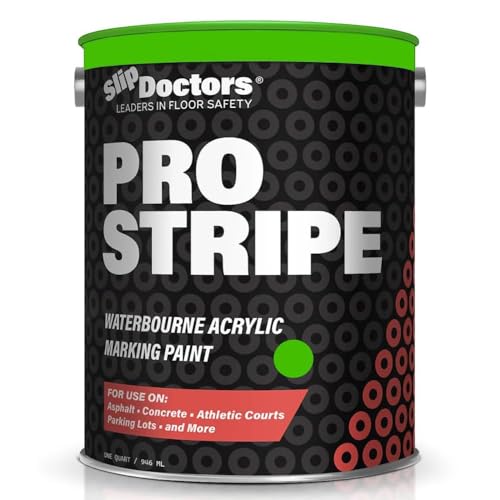Pro Stripe Line Marking Paint – Neon Green Court, Parking Lots & Surface Restoration - (EV Green,