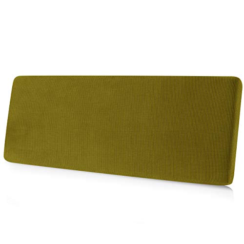 Image of CHUN YI Stretch Couch Cushion Cover Suitable for 3 Settee, Sofa Seat Slipcover with Spandex Jacquard Fabric(Large,Yellow Green)