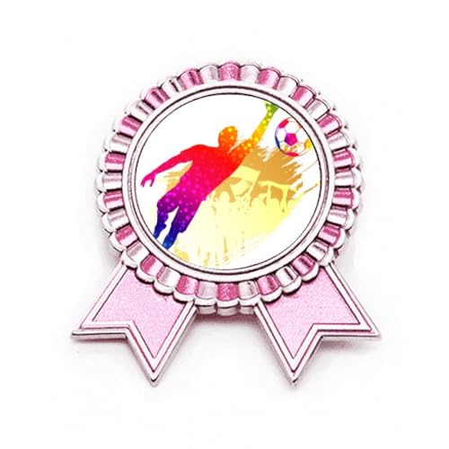 Broche rose blocs de gardien de but football métal taille M