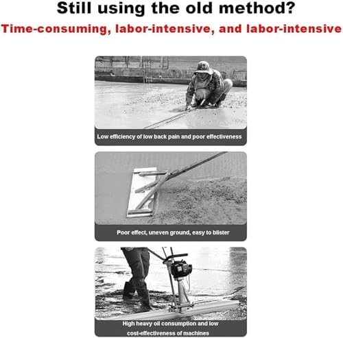 Commercial Electric Concrete Finishing Tool - Lithium Battery Power Screed Vibrating Trowel for Leveling & Tampering - Heavy-Duty Concrete Vibrator for Professional Use