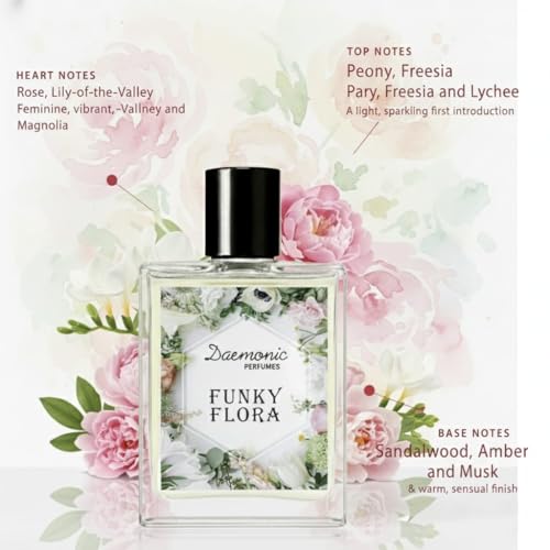 Image of DAEMONIC Funky Flora Perfume | Luxury Perfume for Women | Premium Long Lasting Fine Fragrance | Eau De Parfum | Floral, Fruity Long Lasting EDP Fragrance Scent | For Daily Use