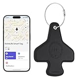 Luggage Tags for Suitcases, Works with Apple Find My, Airplane Travel Essentials for Flying, International Travel Must Haves,Anti-Lost Bluetooth Suitcase Bag Tracker Tag, Rechargeable, Classic Black