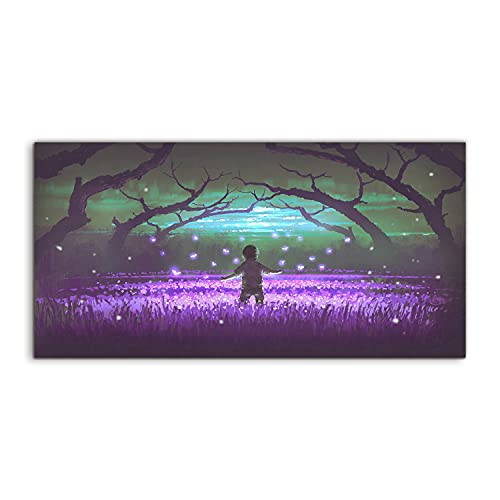 Image sur verre 120x60 Forest Boy tableau en verre trempé haut de gamme