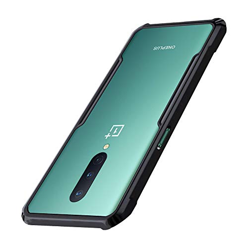 Image of A rtistque Clear Back Cover Case for OnePlus 8 Hybrid Transparent Shockproof Armor - Black