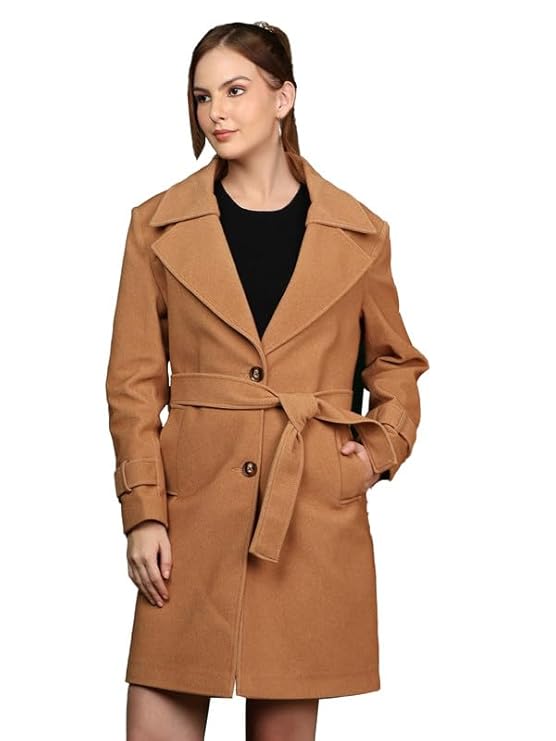 Camel Long Winter Trench Coat