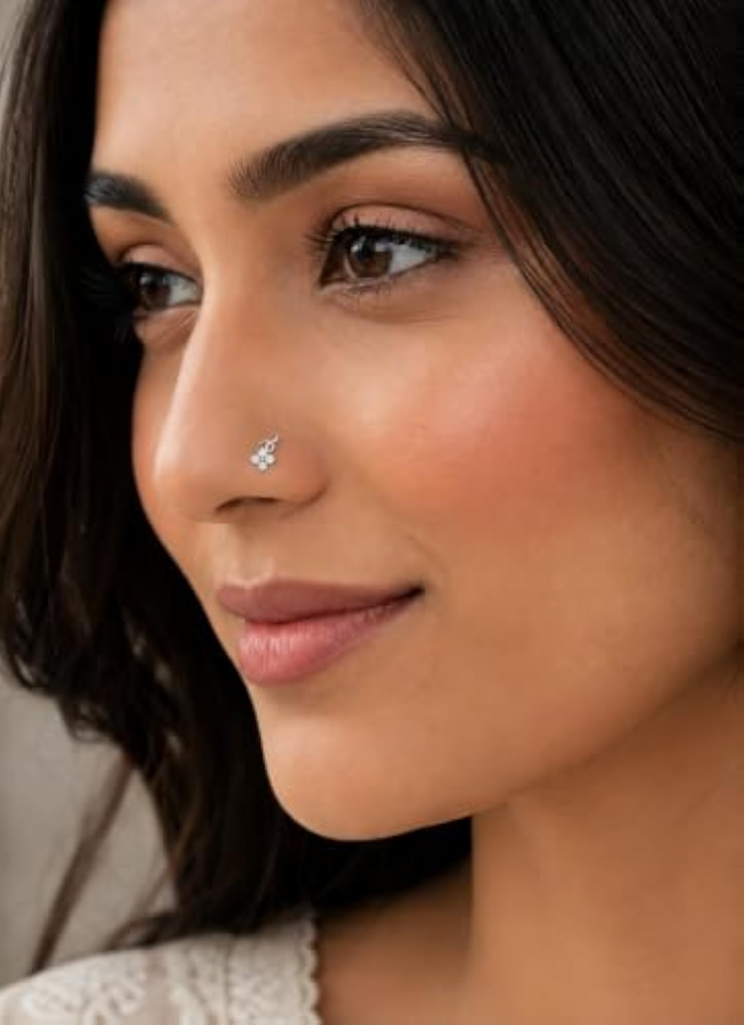 Women's Lab-Grown Diamond Nose Pin, Timeless Elegance