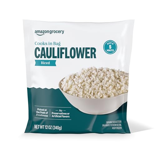 Amazon Grocery, Riced Cauliflower, 12 oz, Frozen (Previously Amazon Fresh, Packaging May Vary)