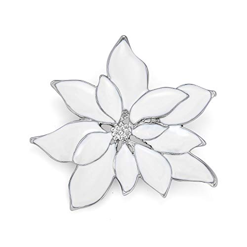 Bling-Jewelry-Large-Statement-Flower-Holiday-Party-White-Red-Enamel-Poinsettia-Brooch-Christmas-Scarf-Pin-for-Women-Silver-Or-Gold-Plated