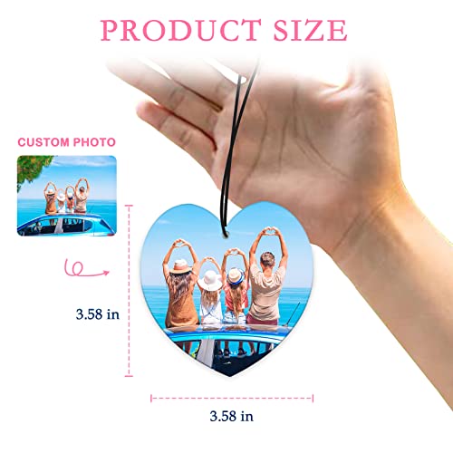 Custom Air Freshener For Car - Double Sided Photo Personalized Air Freshener For Car With Multiple Fragrances Decorations For Wardrobe, Bathroom,Hanging Ornaments (Unique Scented Gift) (Heart) #TOP1