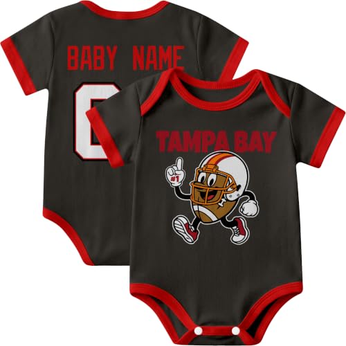 Image of KREDE Baby Clothes Custom Short Sleeves for Baby Boy Gifts | Custom Bodysuit with Number Name Gifts for Baby