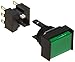Omron A165-JGM-2 Two Way Guard Type Pushbutton and Switch, Solder Terminal, IP65 Oil Resistant, 16mm Mounting Aperture, Non-Lighted, Momentary Operation, Rectangular, Green, Double Pole Double Throw Contacts