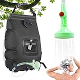 Generisch Camping-Duschtasche – 5 Gallonen Solar-Badetasche, tragbares Outdoor-Duschset | Beheizter Wasservorratsbehälter für den Hinterhof-Feld-Kabinen-Deck-Home-Glamping-Einsatz