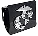 Produktbild US Marine Corps Insignia Black Metal Trailer Hitch Cover with Metal Logo