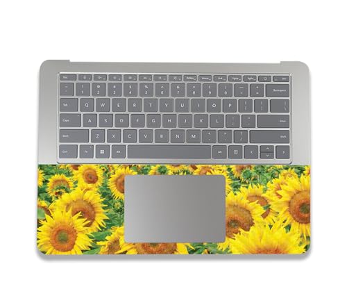 Image of MightySkins Carbon Fiber Skin Compatible with Microsoft Surface Laptop Studio 2 (2023) Full Wrap Kit - Sunflower Field | Protective, Durable Textured Carbon Fiber Finish | Made in The USA