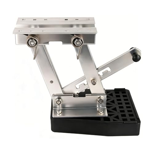 2 Stroke Marine Outboard Motor Support, 7.5HP-20HP Outboard Motor Bracket for Boat, Heavy Duty Aluminum Boat Engine Motor Kicker with Plastic Mounting Plate, Max Load 20HP