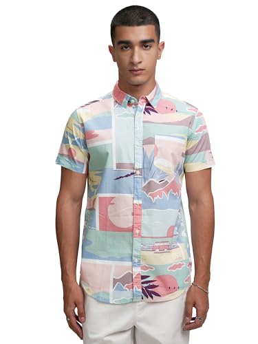 Image of Highlander Men's Printed Slim Fit Shirt