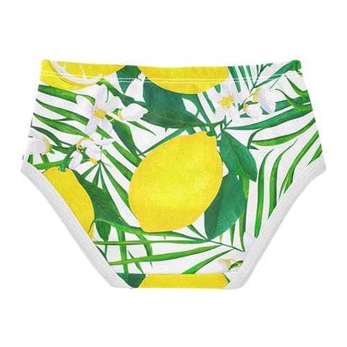 Bright Yellow Lemons Panties Little Girl Toddler Girls Underwear Cotton Funny Briefs Girls Undies 2t2