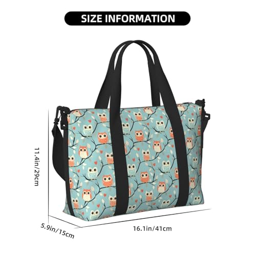 Travel Duffle Bags For Women Men - Colorful Owl Cute Print Personal Item Weekender Overnight Gym Carry On Airport Tote Bag With Strap For Yoga, Travel, Business Trips2