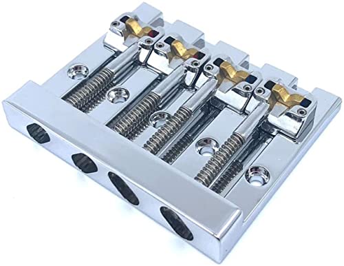 Hipshot Kickass High-Mass Bass Bridge For 5-Bolt Fender, Chrome #TOP1