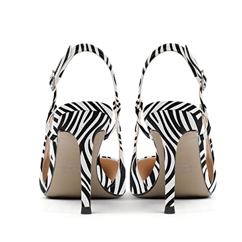 MODENCOCO Women's Pointed Toe Cut Out Slingback Patent Stiletto High Heel Pumps Evening Dress Shoes 3.5 Inch4