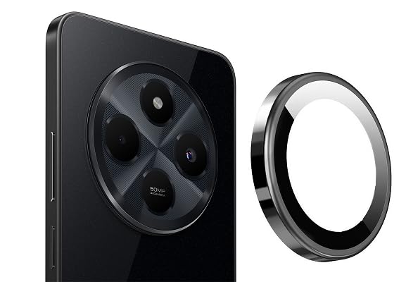 Image of MOBIKTC【1 Pack Camera Lens Protector For Xiaomi Redmi 14C 5G Tempered Glass Metal Camera Rings / /Anti-Scratch /Case Friendly [Black]