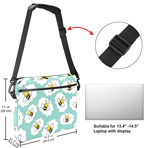 Sacoche ordinateur portable 13 pouces Bees avec bandoulière robuste - 5
