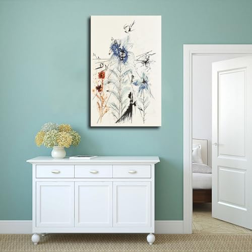 Impression sur toile Salvador Dalí Fleur Magicien de qualité giclée