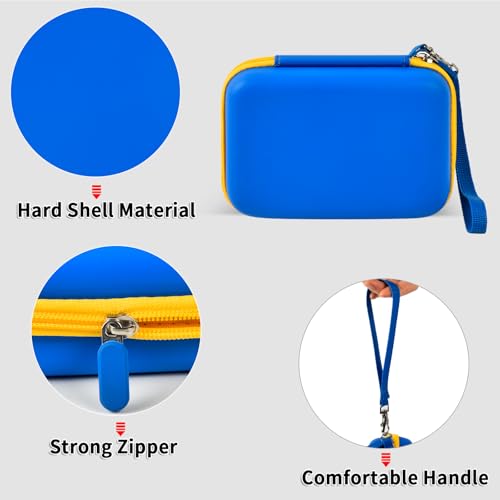 Image of Comecase Case Compatible with Nelko P21 / for Phomemo D30 D35 Label Maker Machine, for JADENS D11 / for SUPVAN Mini Labeler Sticker, Labler Maker Storage for Tape&Accessories - Blue