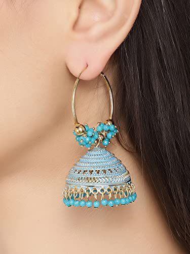 Shining Diva Fashion Latest Stylish Traditional Hoop Jhumki Earrings for Women & Girls
