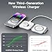 MURPISO 3 in 1 Charging Station for Apple,Wireless Charger Pad for iPhone 17/16e/16/15/14/13/12/Pro/Max/Mini,Magnetic Foldable Charger for AirPods 2/3/4/Pro/Pro 2/Pro 3 & for iWatch Series