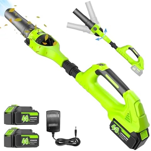 Cordless Leaf Blower, 580CFM Electric Blower with 4.0Ah Battery & Charger, 3 Speed Settings, Lightweight & Powerful for Lawn Care, Yard, Garage & Patio Cleaning Cover