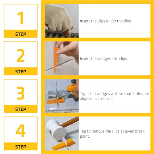 Image of SIKA - Clip for Tile - Sika Tile Leveling Base Clip 1.0mm - Prevents Movement During Mortar Laying - for Floor and Wall - Size 1.0mm